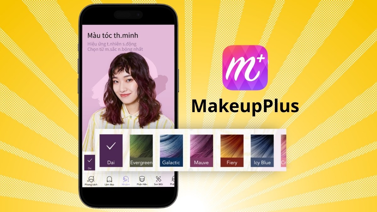MakeupPlus - app thay đổi màu tóc