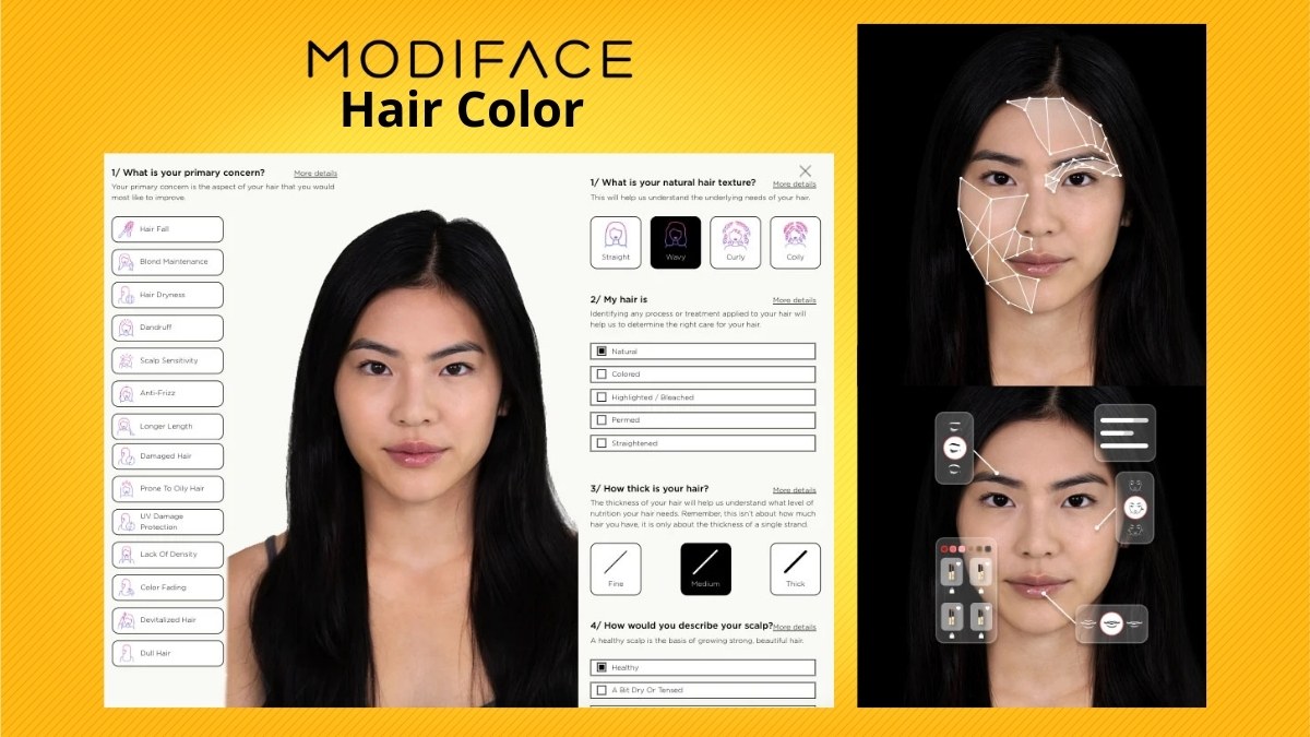 Hair Color của ModiFace app chỉnh màu tóc online