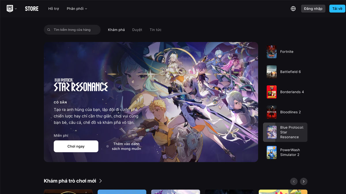 Epic Games Store - app chơi game miễn phí trên pc