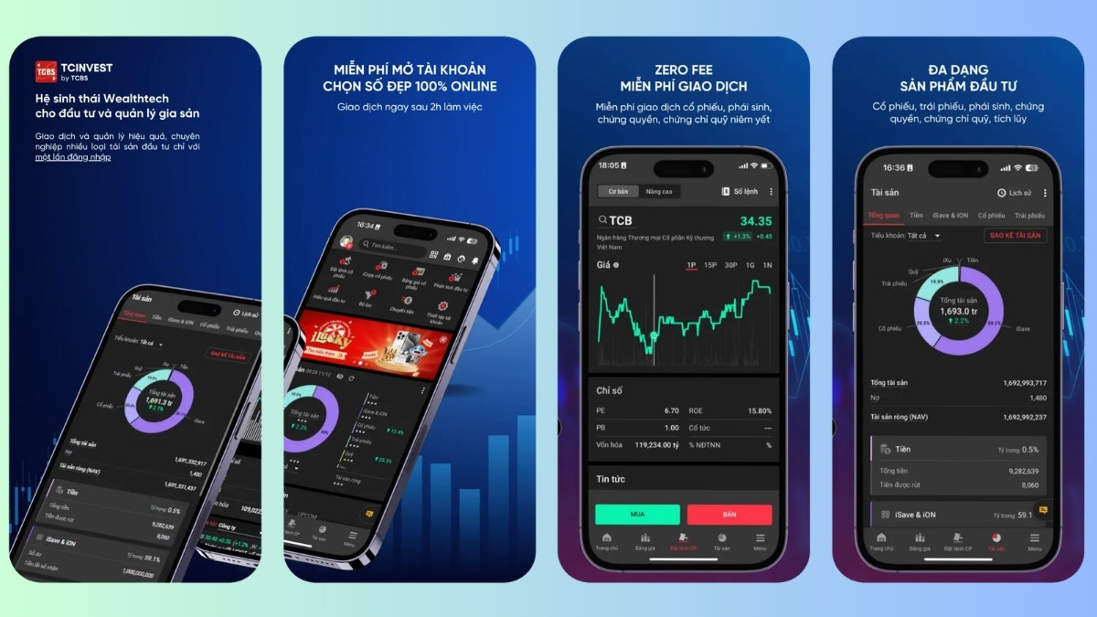 TCInvest - app chứng khoán tốt nhất việt nam