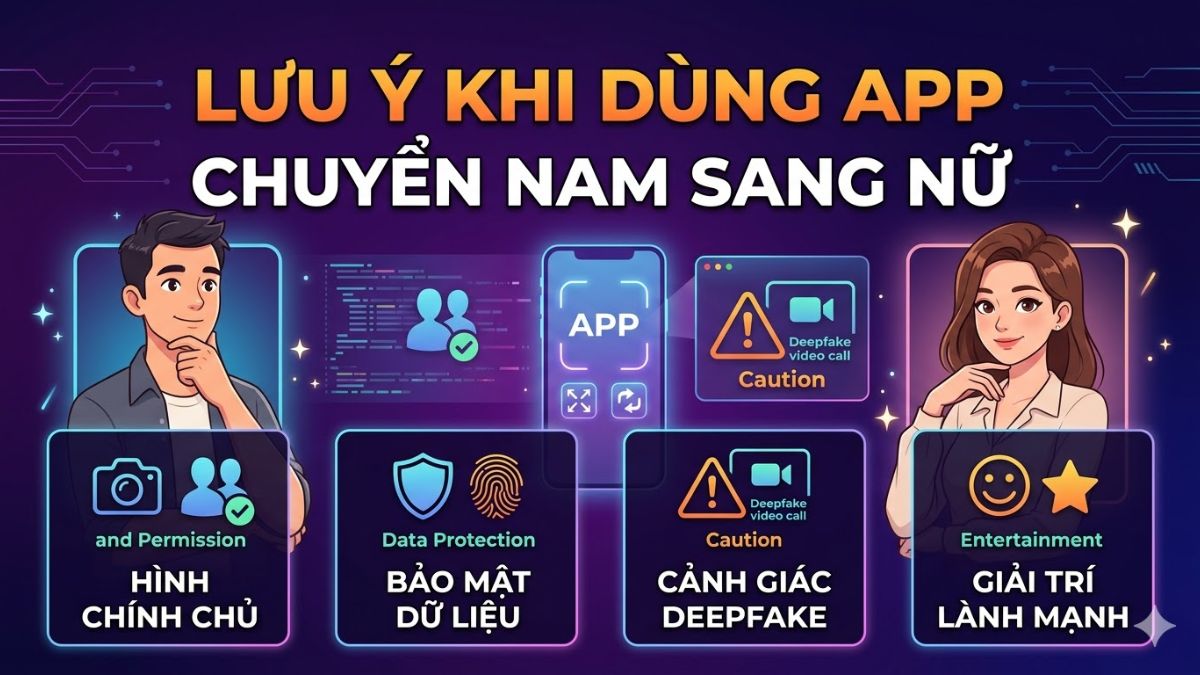 Lưu ý khi sử dụng app chuyển ảnh nam sang nữ