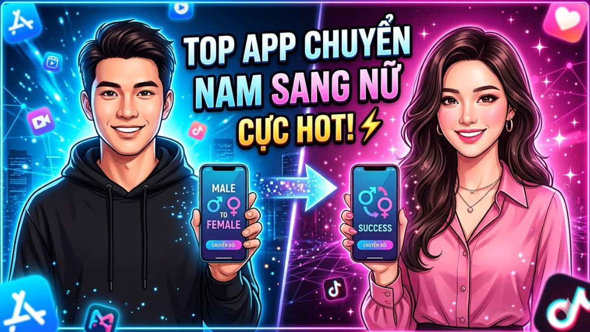Top 10 app chuyển ảnh nam sang nữ, trai thành gái miễn phí