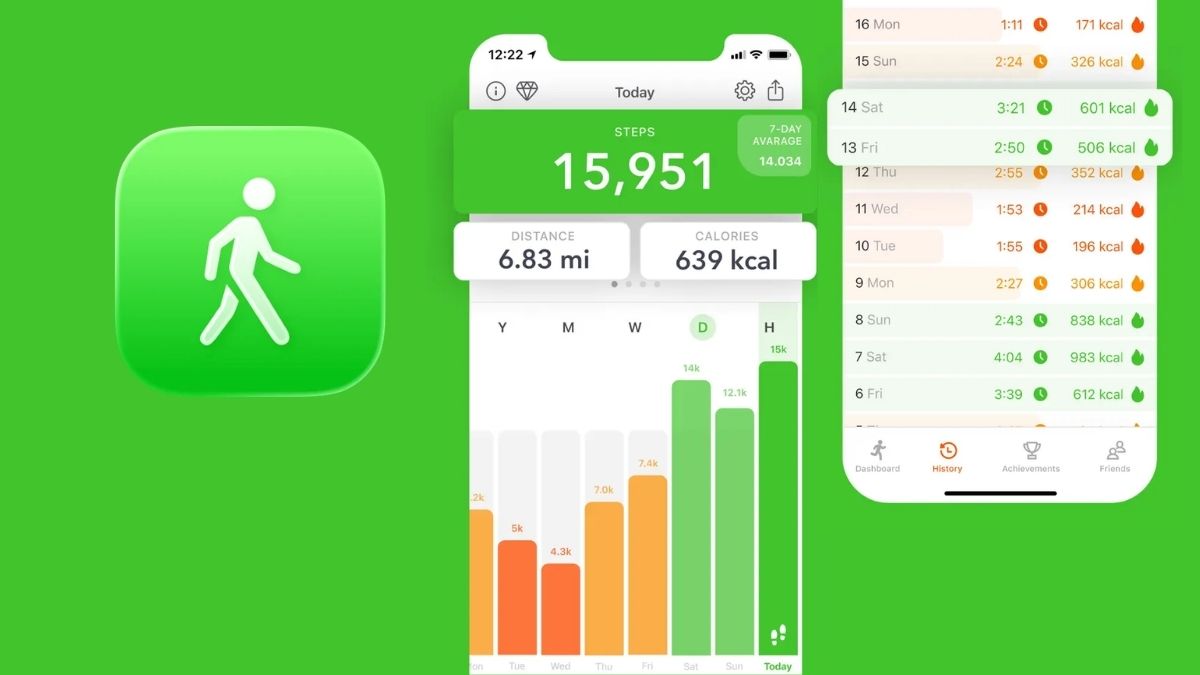 Stepz – Step Counter & Tracker ứng dụng đếm bước chân miễn phí