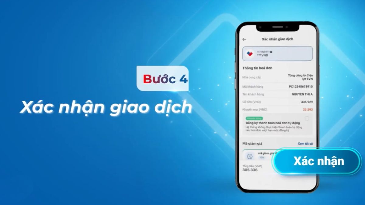 app đóng tiền điện giảm giá trên VNPay - bước 4