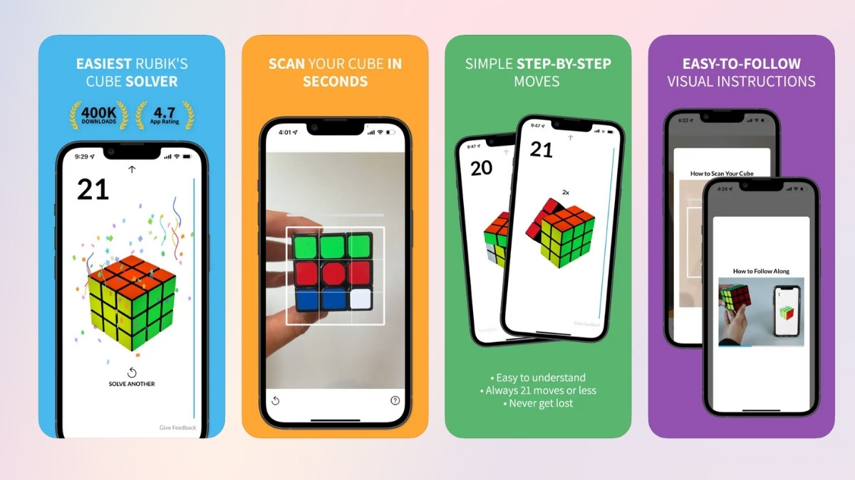21 Moves - app giải Rubik