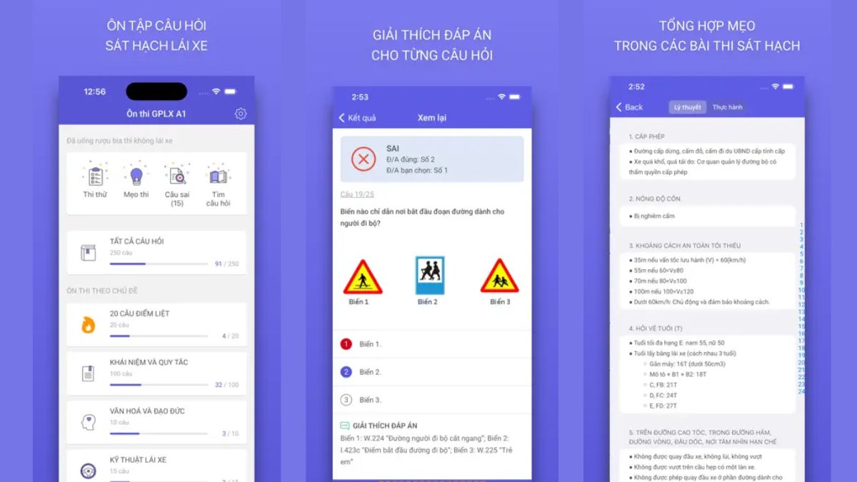 app học lý thuyết bằng lái xe máy - 250 Câu Hỏi Ôn Bằng Lái Xe Máy