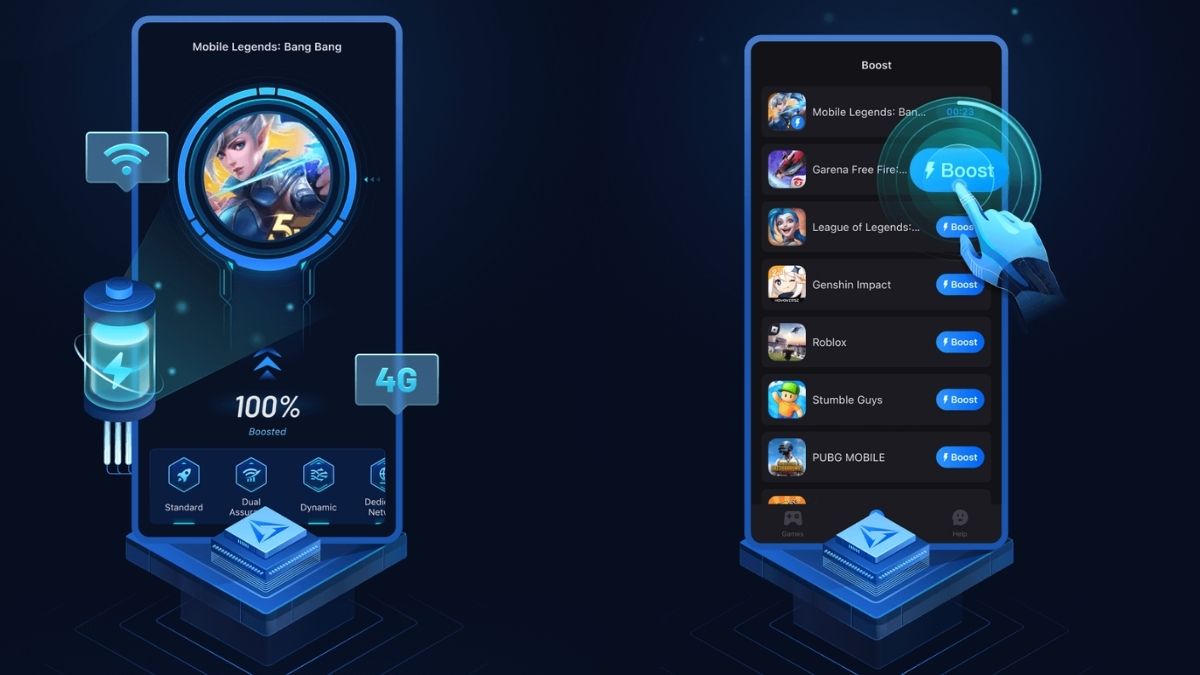 App tăng tốc game Android GearUP Game Booster