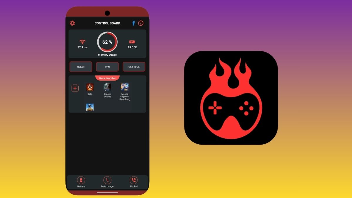 App tăng tốc game miễn phí Game Booster Fire GFX - Fix Lag