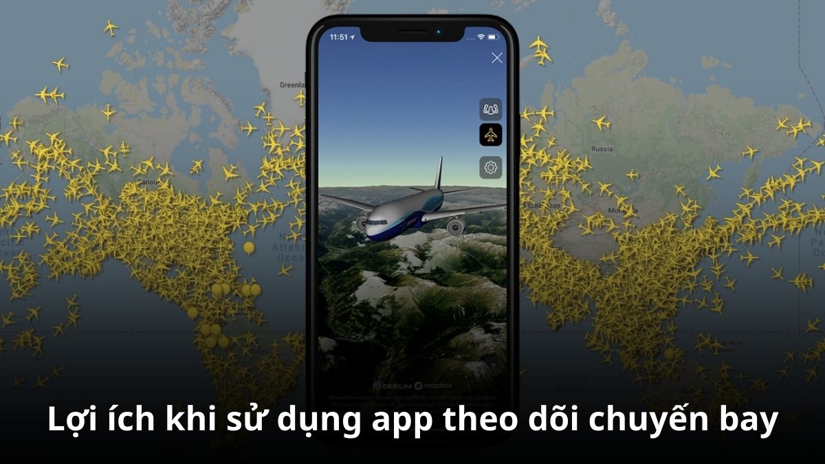 Lợi ích khi sử dụng app theo dõi chuyến bay