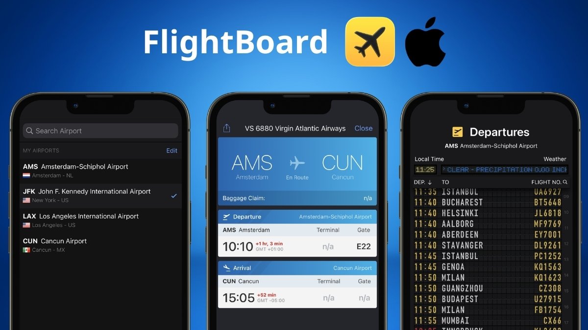 FlightBoard phần mềm theo dõi chuyến bay miễn phí