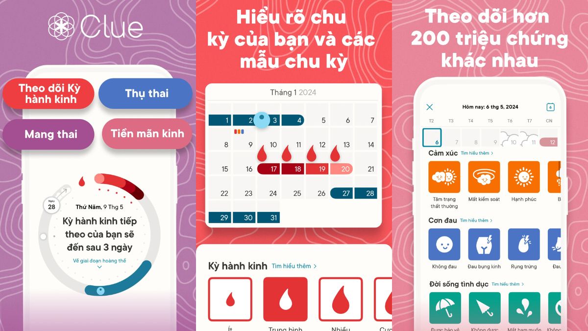 Clue Theo dõi kinh nguyệt - app theo dõi chu kỳ kinh nguyệt