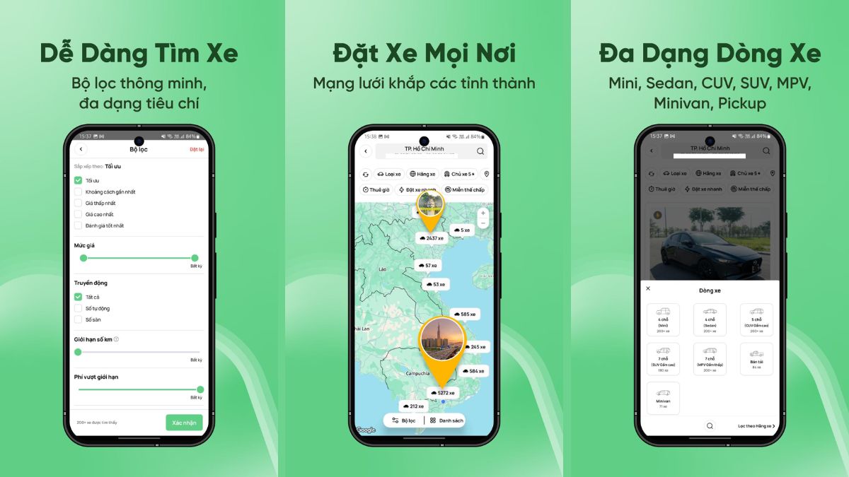 app thuê xe tự lái - MIOTO