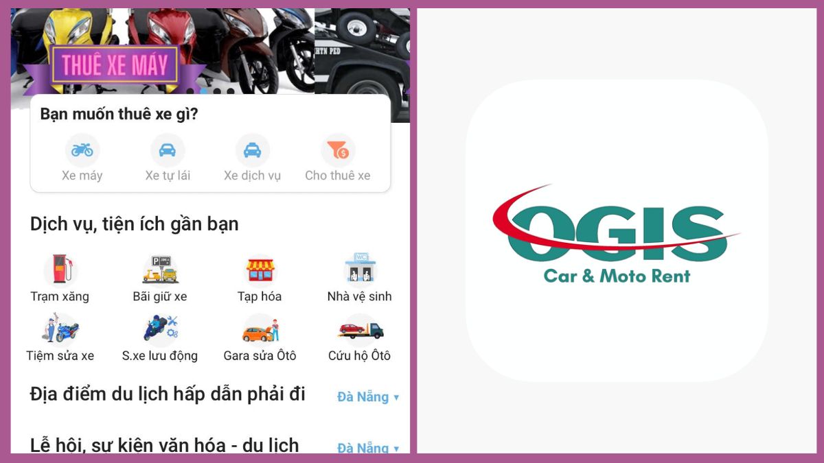 app thuê xe tự lái - OGIS