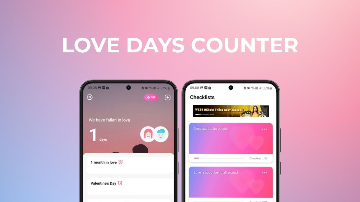 Love Days Counter phần mềm tính ngày yêu nhau