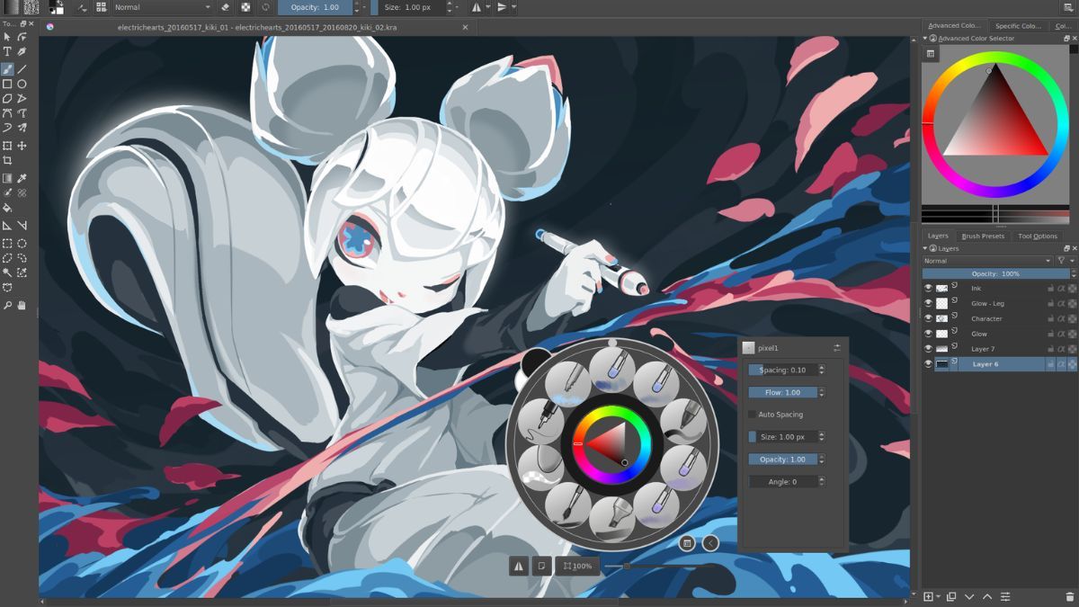 App vẽ Krita -  app vẽ trên máy tính