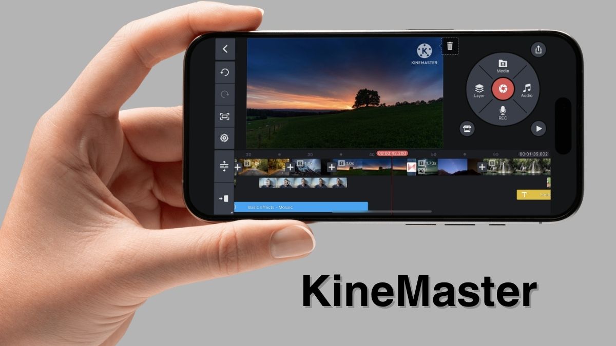 Các app xóa chữ trên video chất lượng khác - KineMaster