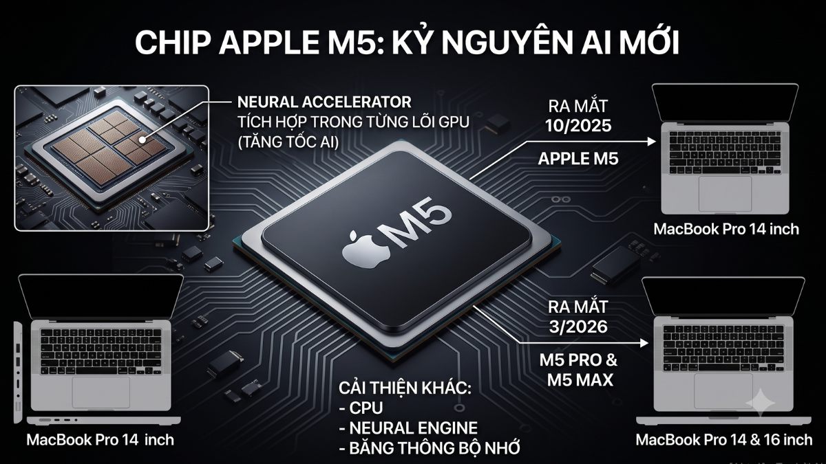 thế hệ chip Apple Silicon trên Mac - apple M5