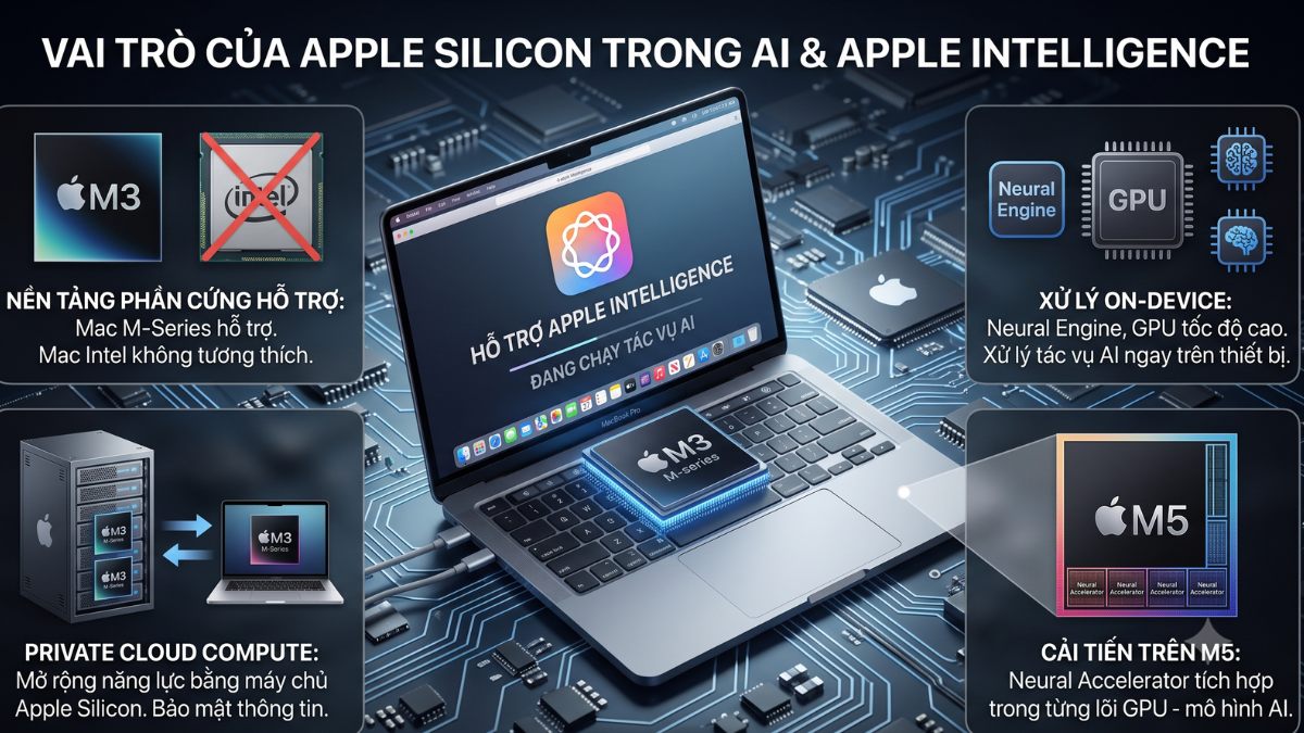 Vai trò của Apple Silicon trong kỷ nguyên AI và Apple Intelligence