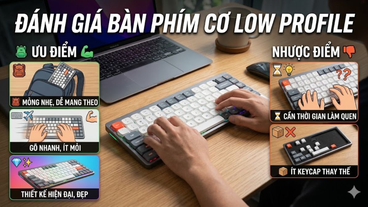 Đánh giá bàn phím cơ Low Profile