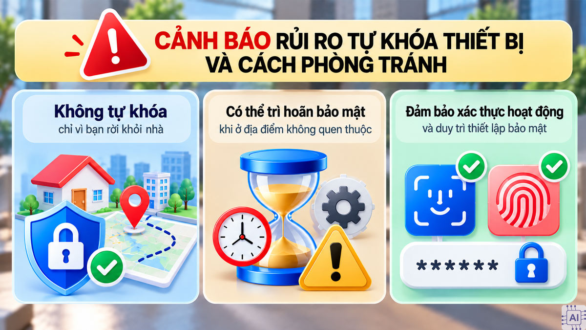 Cảnh báo rủi ro tự khóa thiết bị và cách phòng tránh