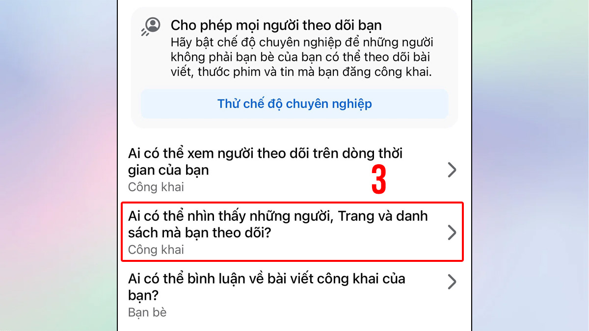 Ẩn danh sách Fanpage đã thích trên điện thoại - bước 2