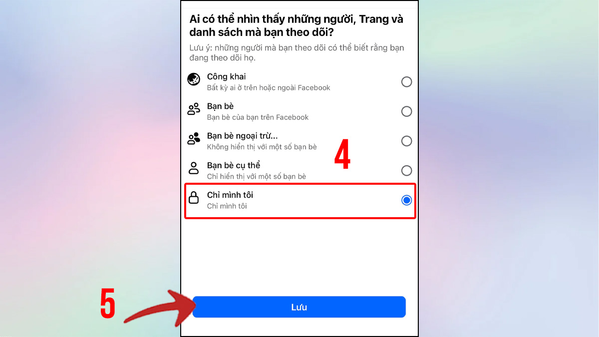 Ẩn danh sách Fanpage đã thích trên điện thoại - bước 3