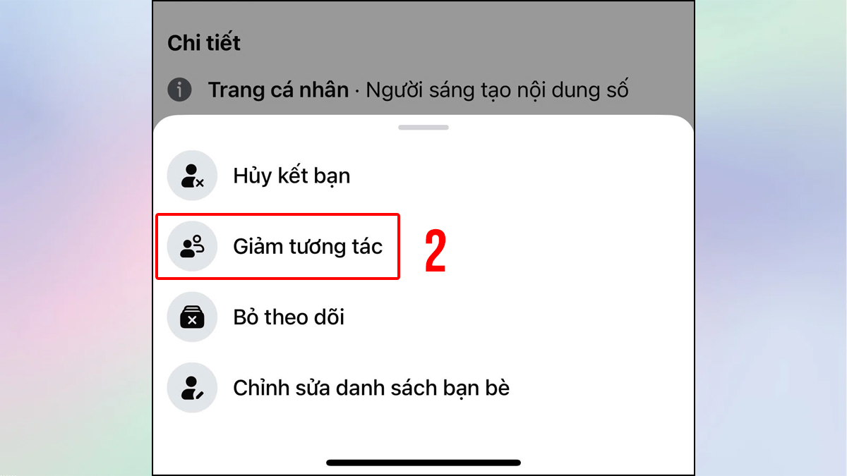 cách bình luận Facebook không cho người khác thấy thêm bạn bè vào danh sách hạn chế - bước 2