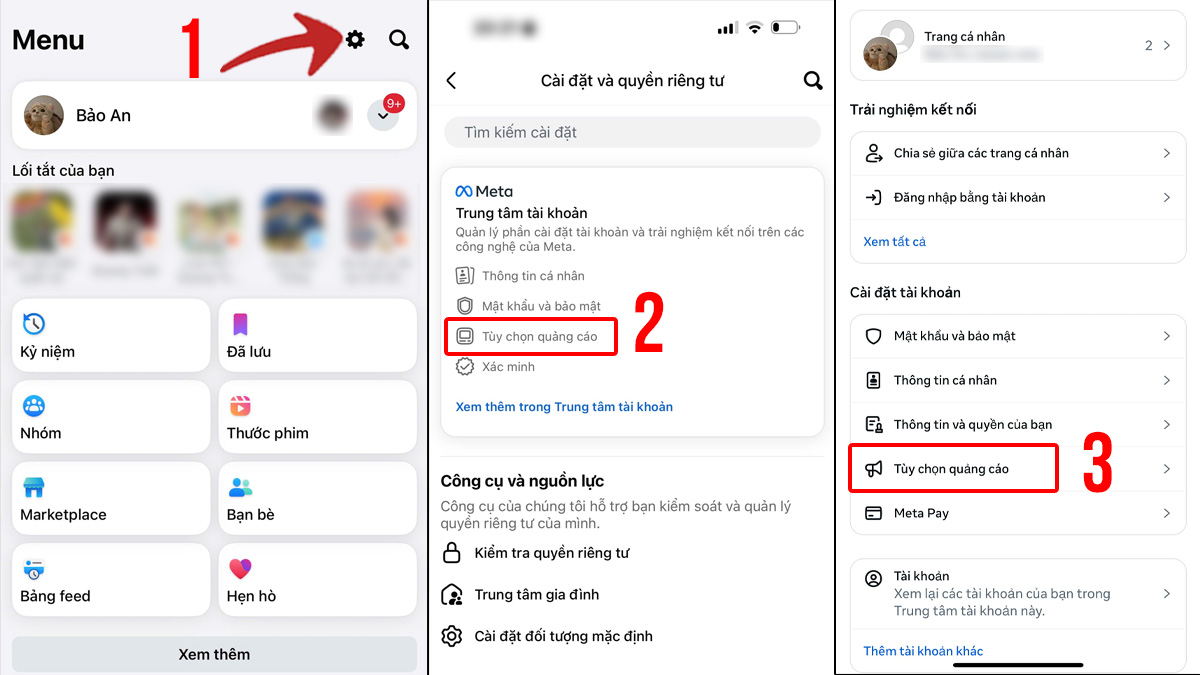 Ẩn hoạt động tương tác với Fanpage và quảng cáo trên điện thoại - bước 1
