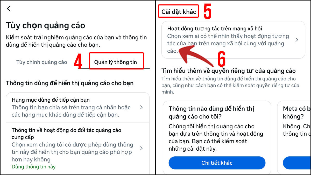 Ẩn hoạt động tương tác với Fanpage và quảng cáo trên điện thoại - bước 2