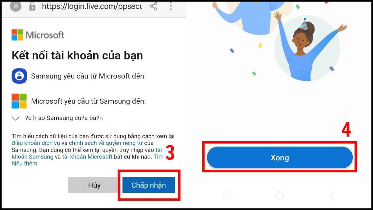 Quản lý lưu trữ ảnh trên đám mây điện thoại Samsung - bước 3,4