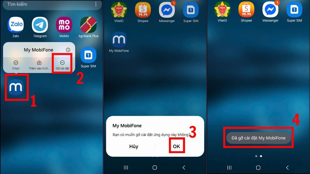 Xóa bỏ ứng dụng không cần thiết giải phóng bộ nhớ Samsung