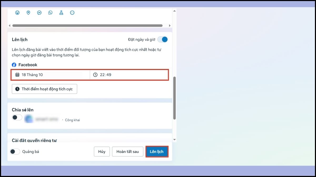 Hướng dẫn sử dụng Meta Business Suite quản lý lên lịch đăng bài - bước 4