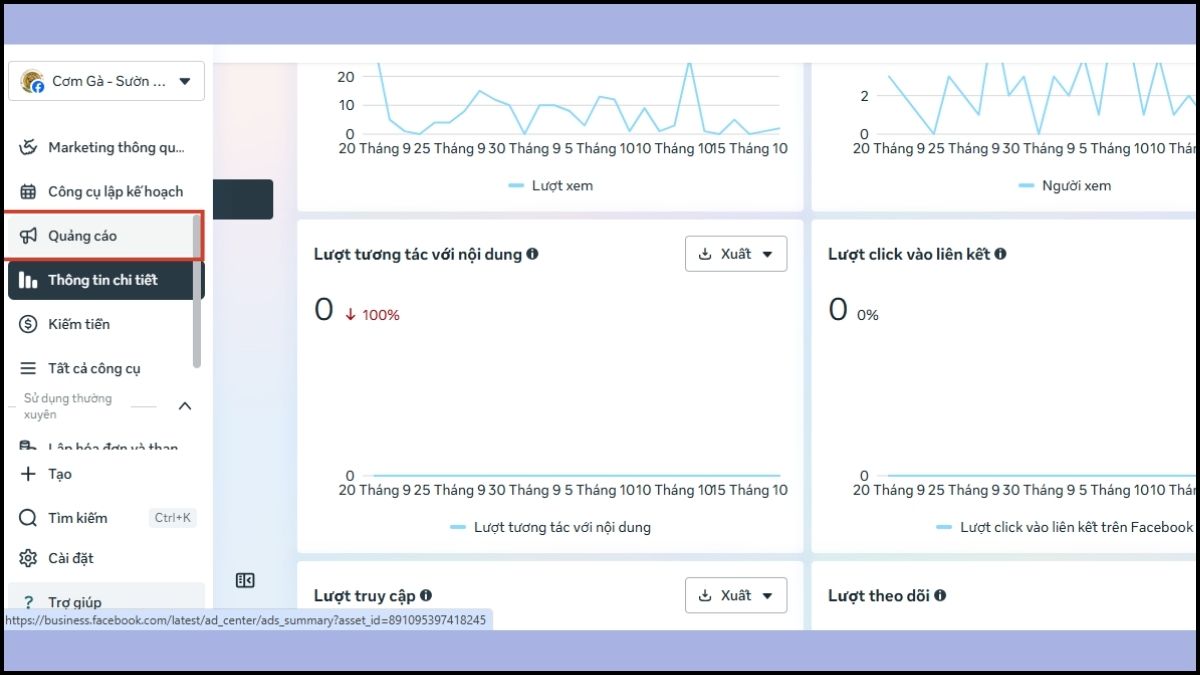 Truy cập và quản lý quảng cáo trên facebook business - bước 1