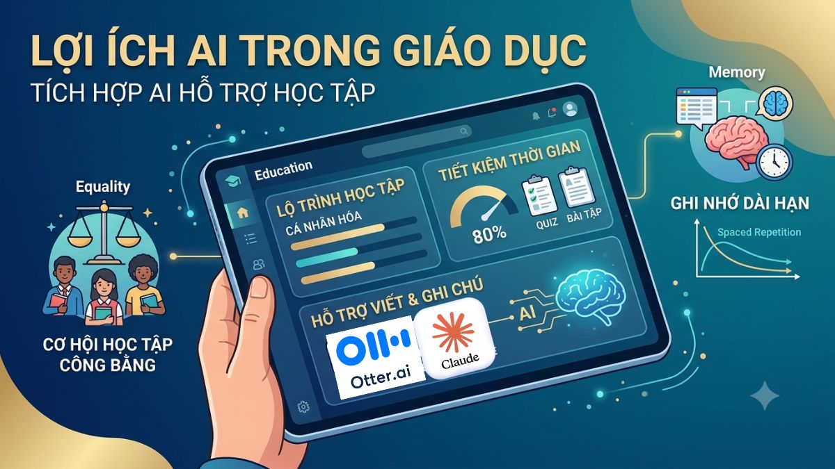 Lợi ích của AI khi ứng dụng AI hỗ trợ học tập