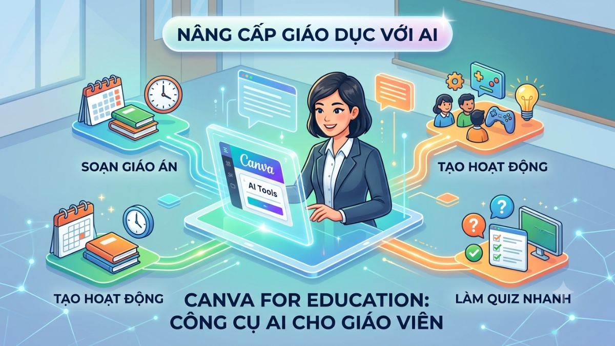 Các công cụ AI hỗ trợ dạy học dành cho giáo viên - canva AI