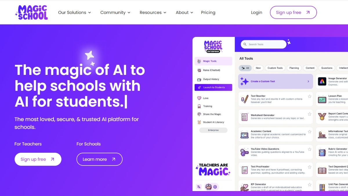 Các công cụ AI hỗ trợ dạy học dành cho giáo viên - magicschool AI