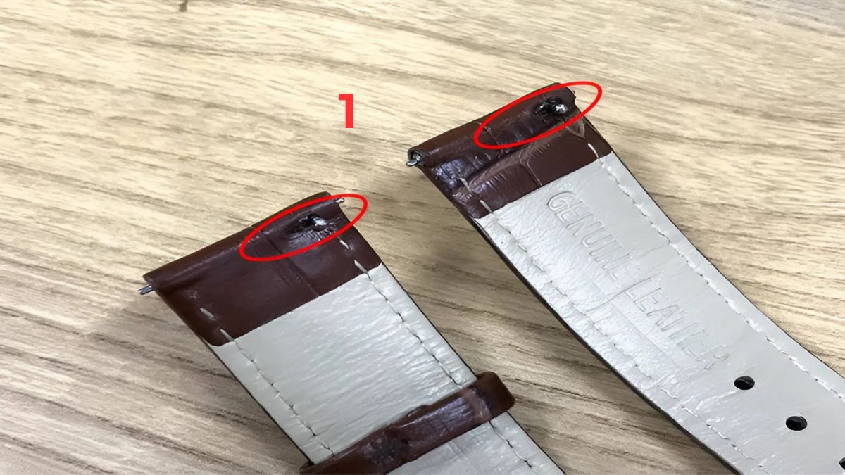 Lắp dây đồng hồ có chốt cài - bước 1