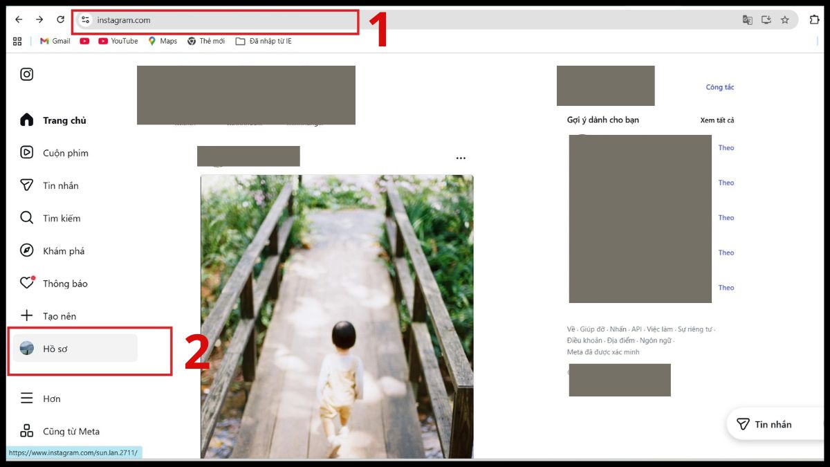 Cách hiện lại Threads trên Instagram sau khi đã ẩn - bước 1