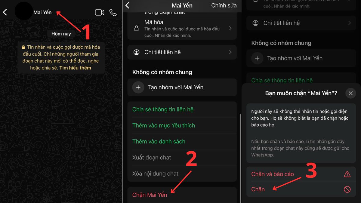 Có thể chặn ai đó trên WhatsApp không? trên điện thoại cách 1