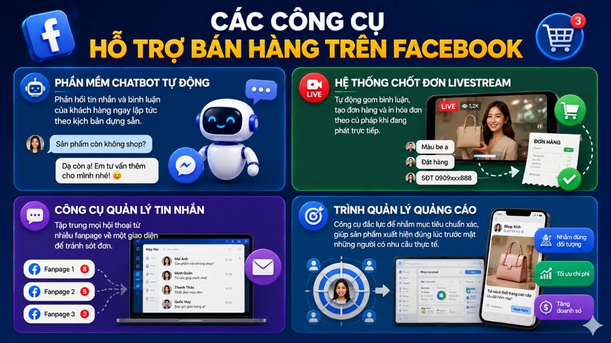 Các công cụ hỗ trợ bán hàng trên Facebook
