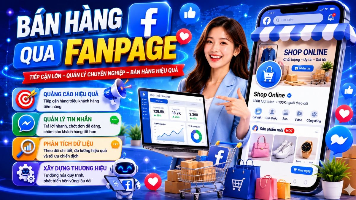Các hình thức bán hàng trên Facebook phổ biến hiện nay - bán hàng qua fanpage