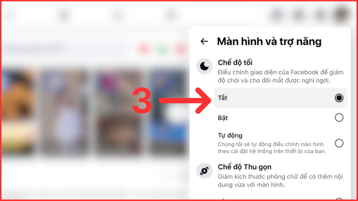 Hướng dẫn cách tắt chế độ Dark Mode Messenger - bước 3