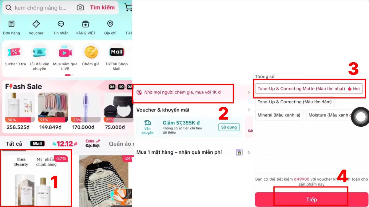 Chọn sản phẩm và kích hoạt chiến dịch chém giá tiktok