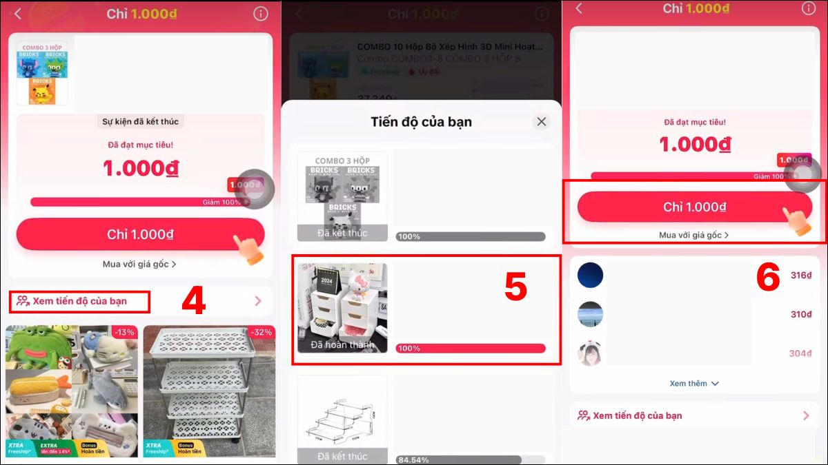 Theo dõi tiến độ và hoàn tất thanh toán của chém giá trên tiktok - bước 2