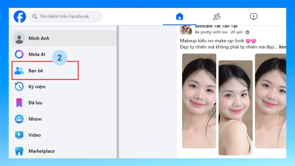 Hướng dẫn cách xem gợi ý kết bạn trên Facebook trên máy tính - bước 2