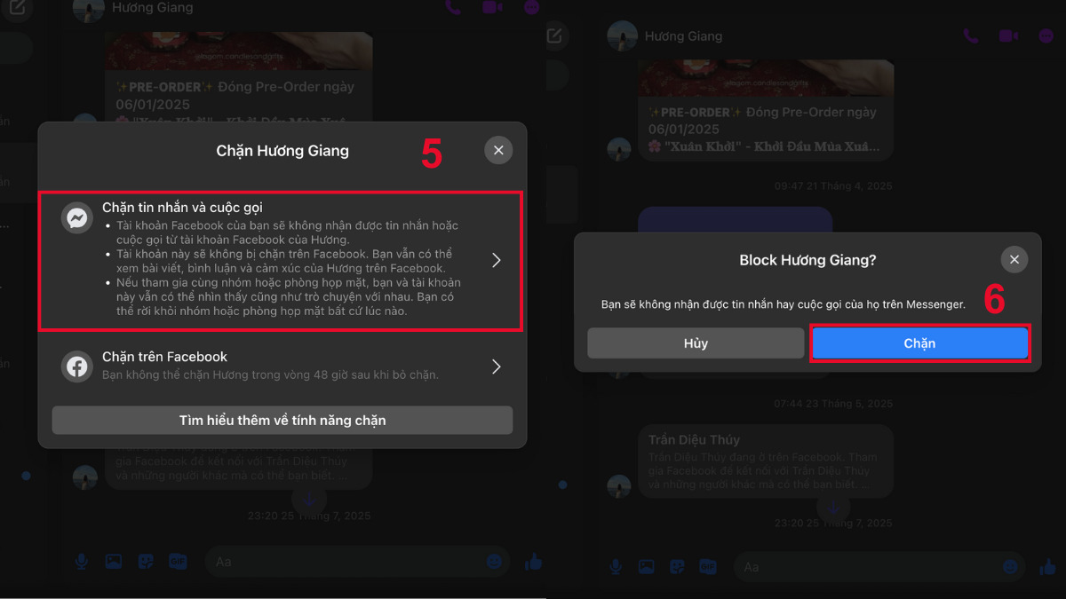 Hướng dẫn cách chặn và bỏ chặn trên Messenger trên máy tính - bước 3