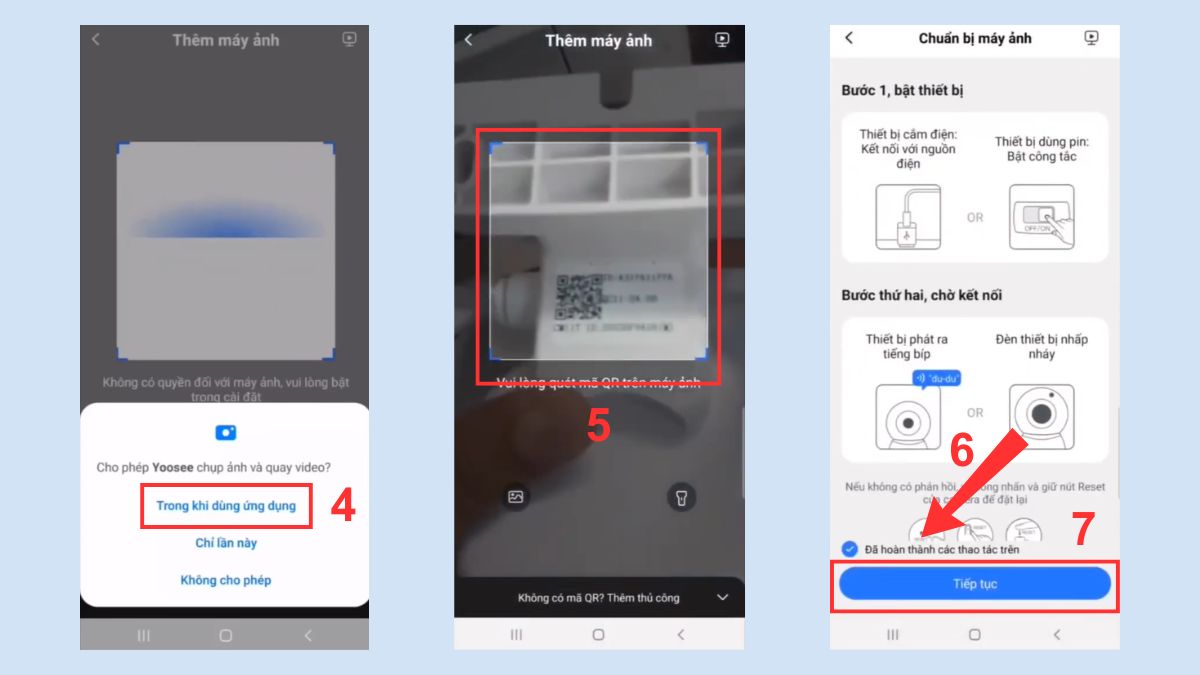 Cài đặt camera Yoosee trên điện thoại OPPO - bước 2