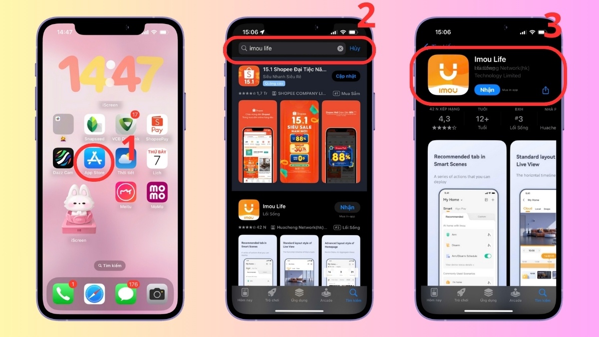 Cách cài đặt camera IMOU trên điện thoại - bước 1