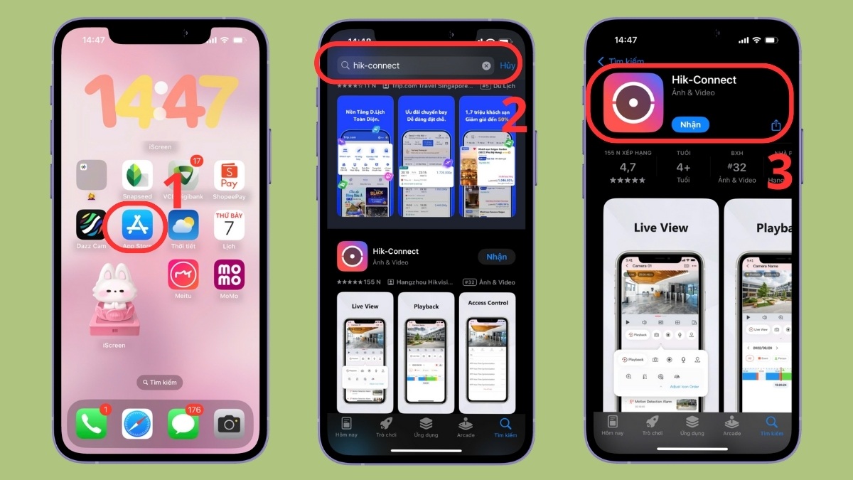 Cách cài đặt camera Hikvision trên điện thoại - bước 1