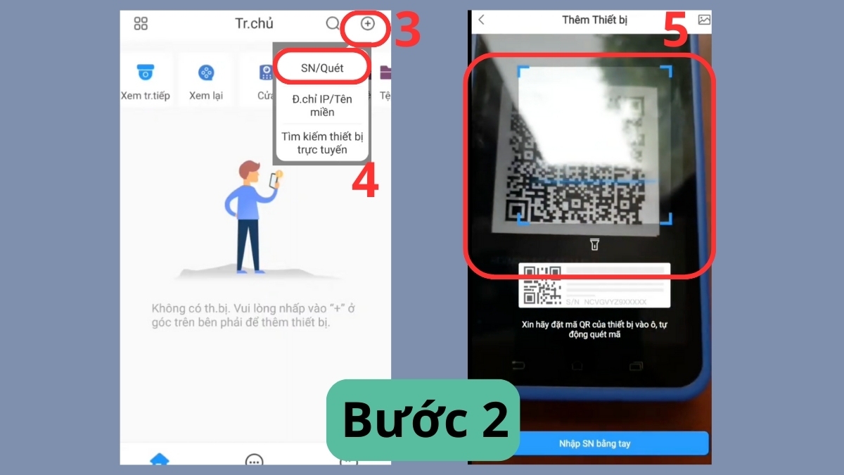 Cách cài đặt camera Kbvision trên điện thoại - bước 2